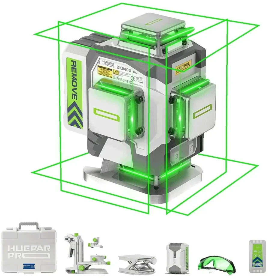 HUEPAR ZK04CG Profesionalus 4D Lazerinis Nivelyras