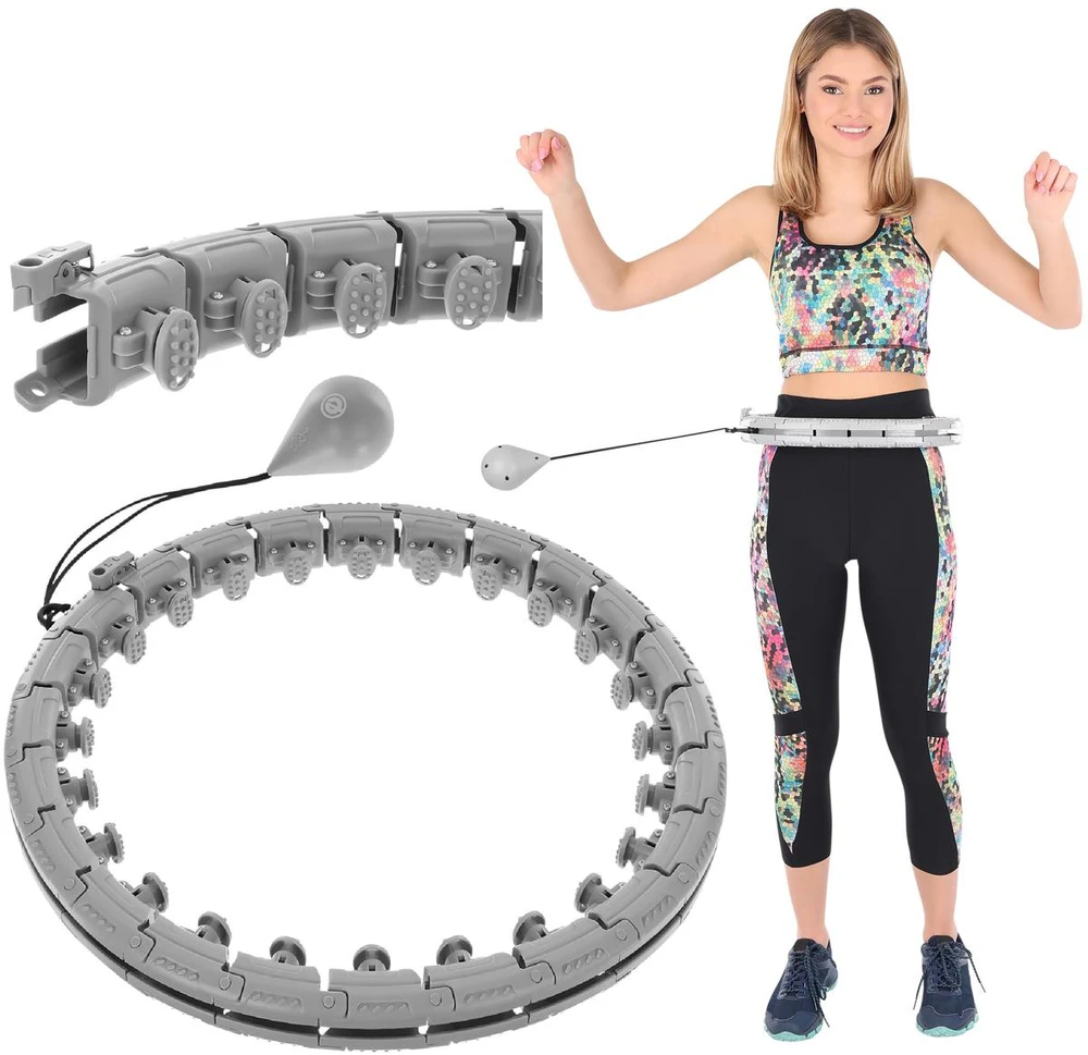 Hula hoop su masažu ir svoriu Enero Fit