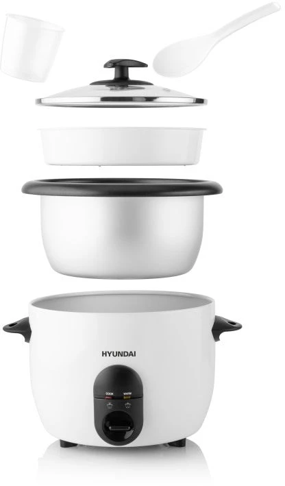 HUN Hyundai RC 150 ryžių virimo aparatas 1,5 L 460 W Balta, Juoda