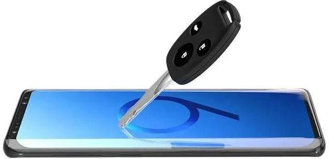 Hurtel 3D Edge Nano Flexi Glass Hybrid Full ekrano apsauga su rėmeliu Samsung Galaxy S21+ 5G (S21 Plus 5G) juodos spalvos