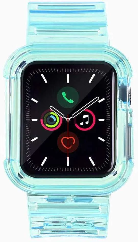 Dėklas Hurtel Apyrankė su laikrodžio apsauga Apple Watch 6 40mm / Watch 5 40mm / Watch 4 40mm / Watch SE 40mm mėlynos spalvos