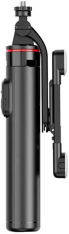 Hurtel Asmenukių lazda WC13YDS telescopic tripod 1.3m with double lamp and phone holder – juodos spalvos