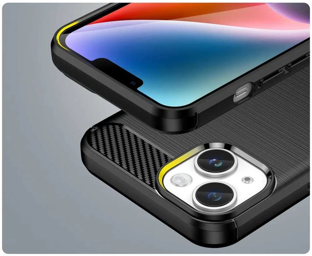 Hurtel Carbon dėklas skirtas iPhone 14 Plus, juodas