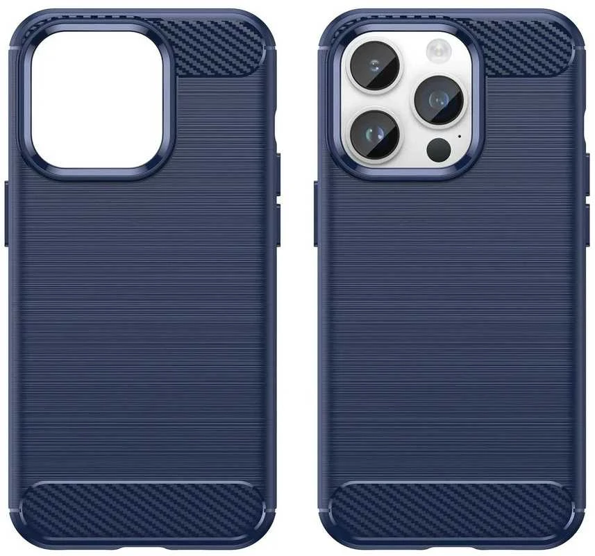 Hurtel Carbon dėklas skirtas iPhone 14 Pro Max, mėlynas