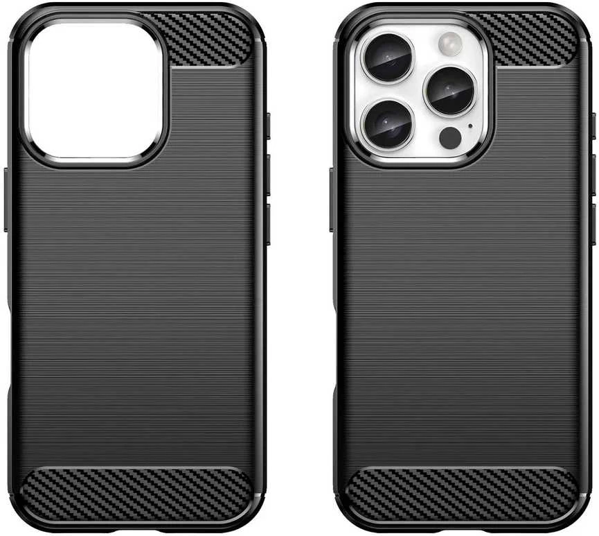 Hurtel Carbon Apple iPhone 16 Pro – dėklas telefonui juodos spalvos