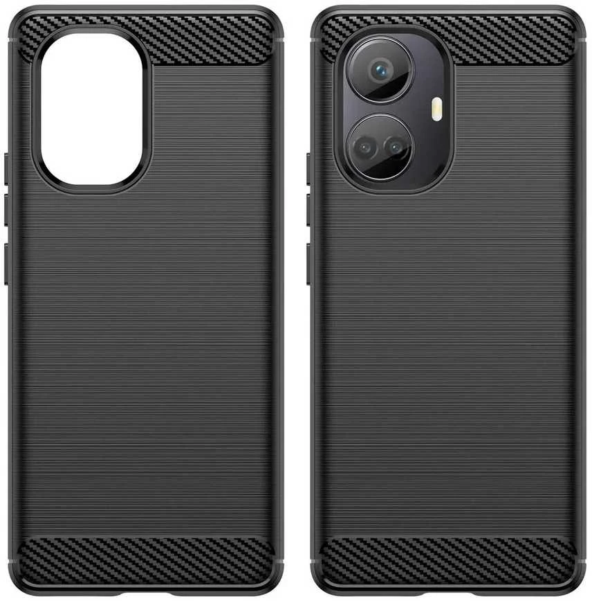 Hurtel Carbon dėklas skirtas Realme 10 Pro+, juodas