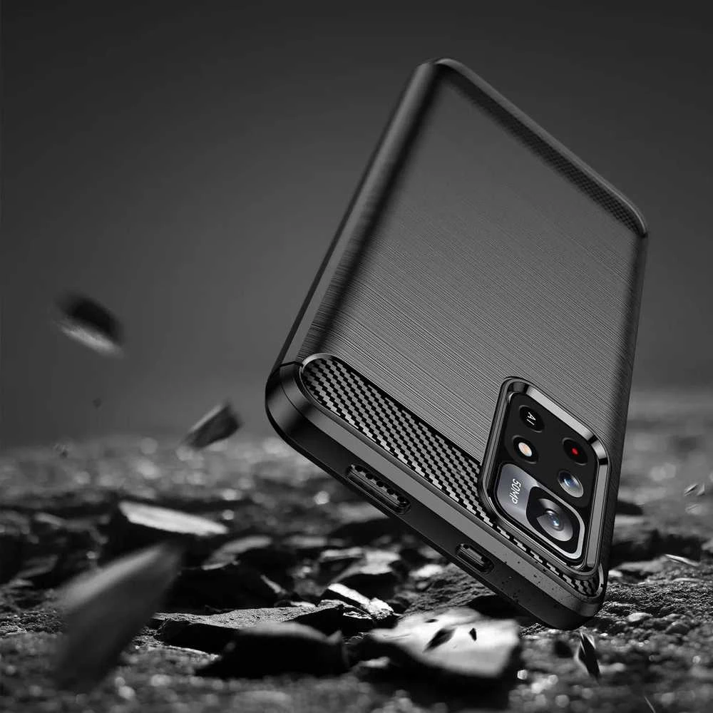 Hurtel Carbon dėklas skirtas Xiaomi Redmi Note 11, juodas
