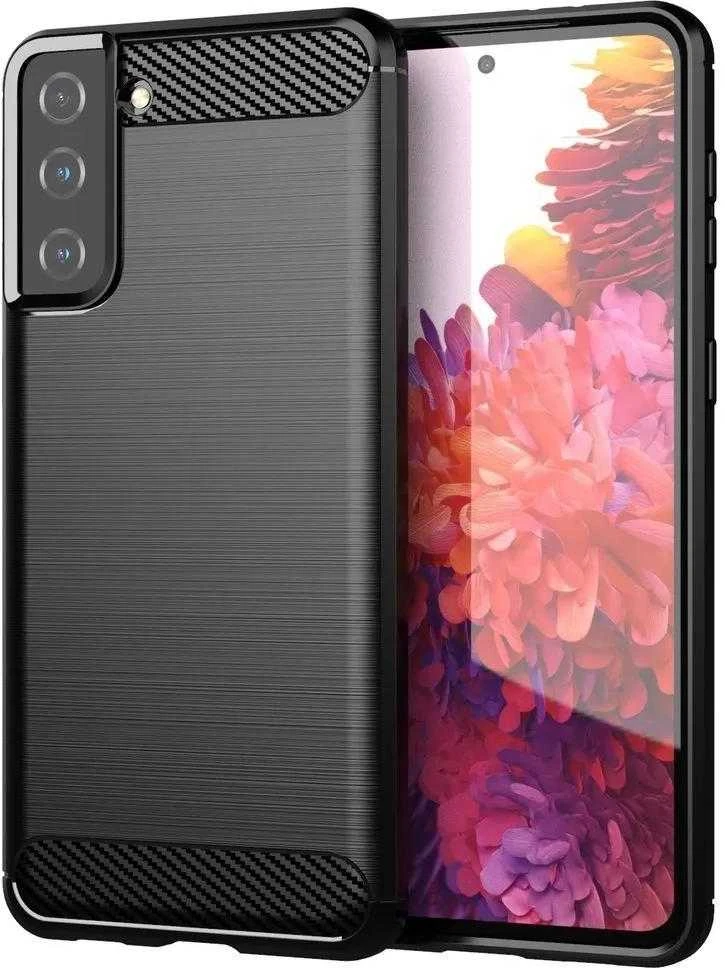 Hurtel Carbon dėklas Flexible Cover TPU Samsung Galaxy S21+ 5G (S21 Plus 5G) dėklas telefonui juodos spalvos