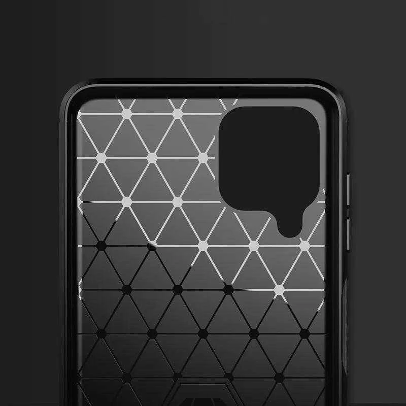 Hurtel Carbon dėklas skirtas Samsung Galaxy A22 4G, juodas