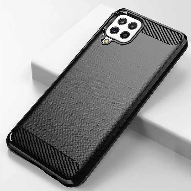 Hurtel Carbon dėklas skirtas Samsung Galaxy A22 4G, juodas