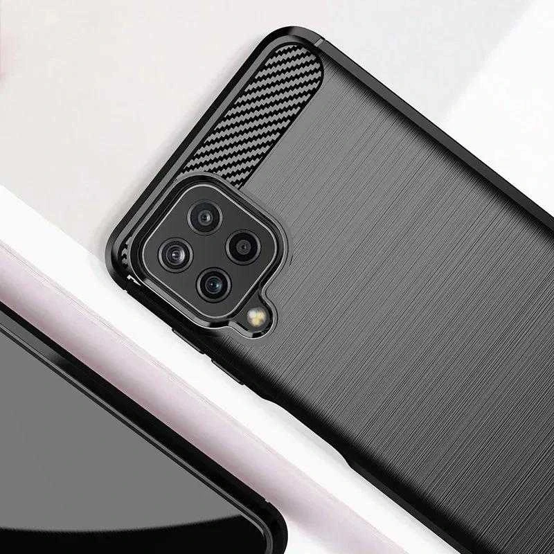 Hurtel Carbon dėklas skirtas Samsung Galaxy A22 4G, juodas