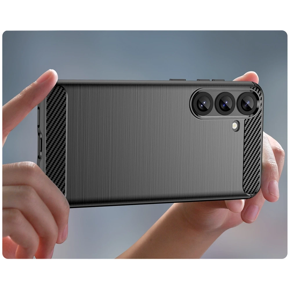 Hurtel Carbon dėklas skirtas Samsung Galaxy S26 Ultra – juodos spalvos