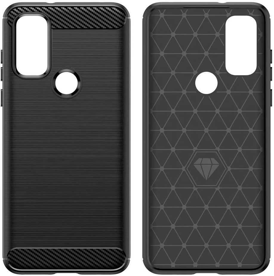 Hurtel Carbon dėklas skirtas Motorola Moto G Play 2022, juodas