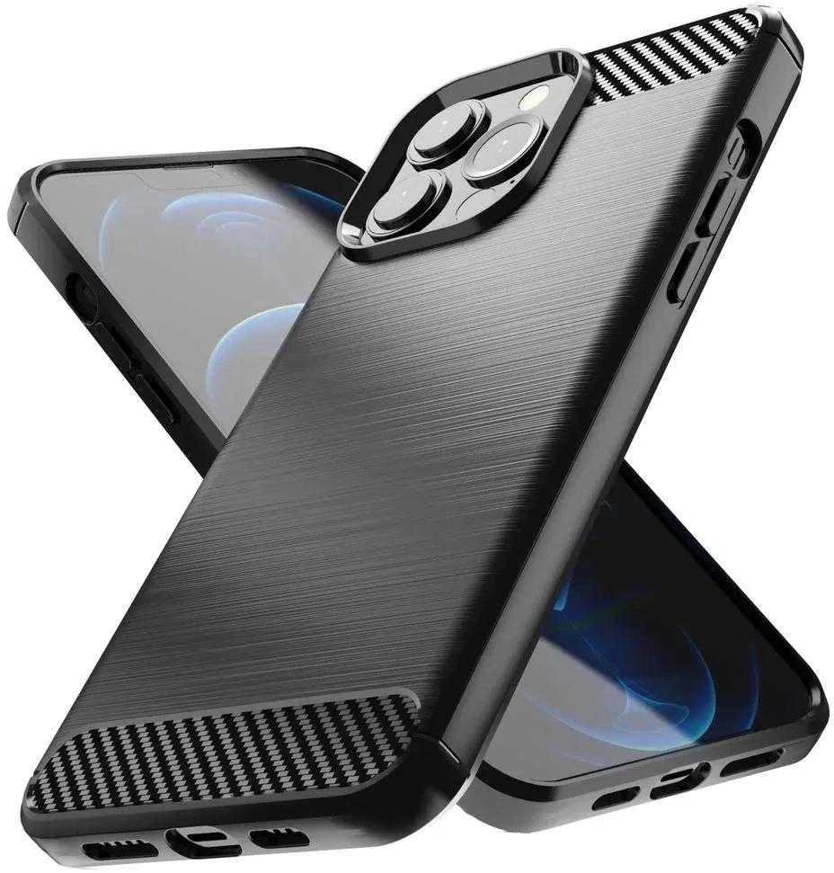 Hurtel Carbon dėklas skirtas iPhone 13 Pro Max, juodas