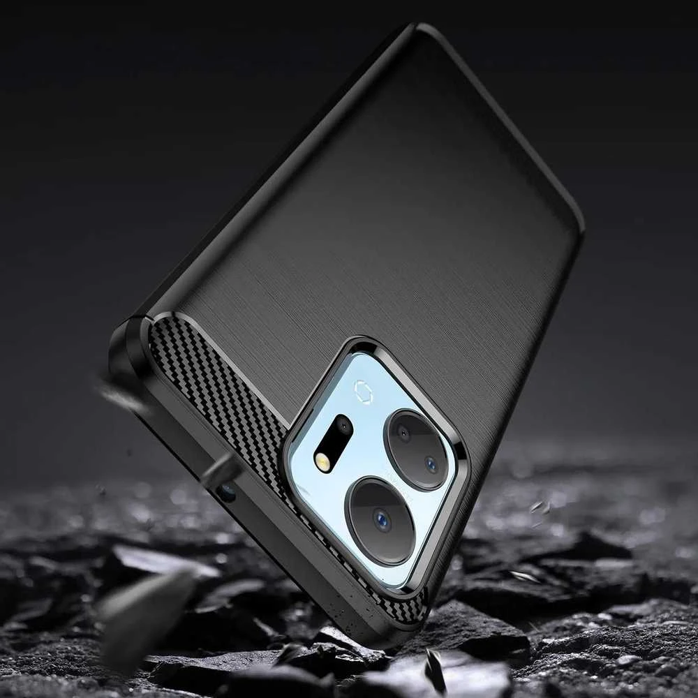 Telefono dėklas Hurtel Carbon Case silicone, skirtas Honor Play 40 Plus / Honor X7a