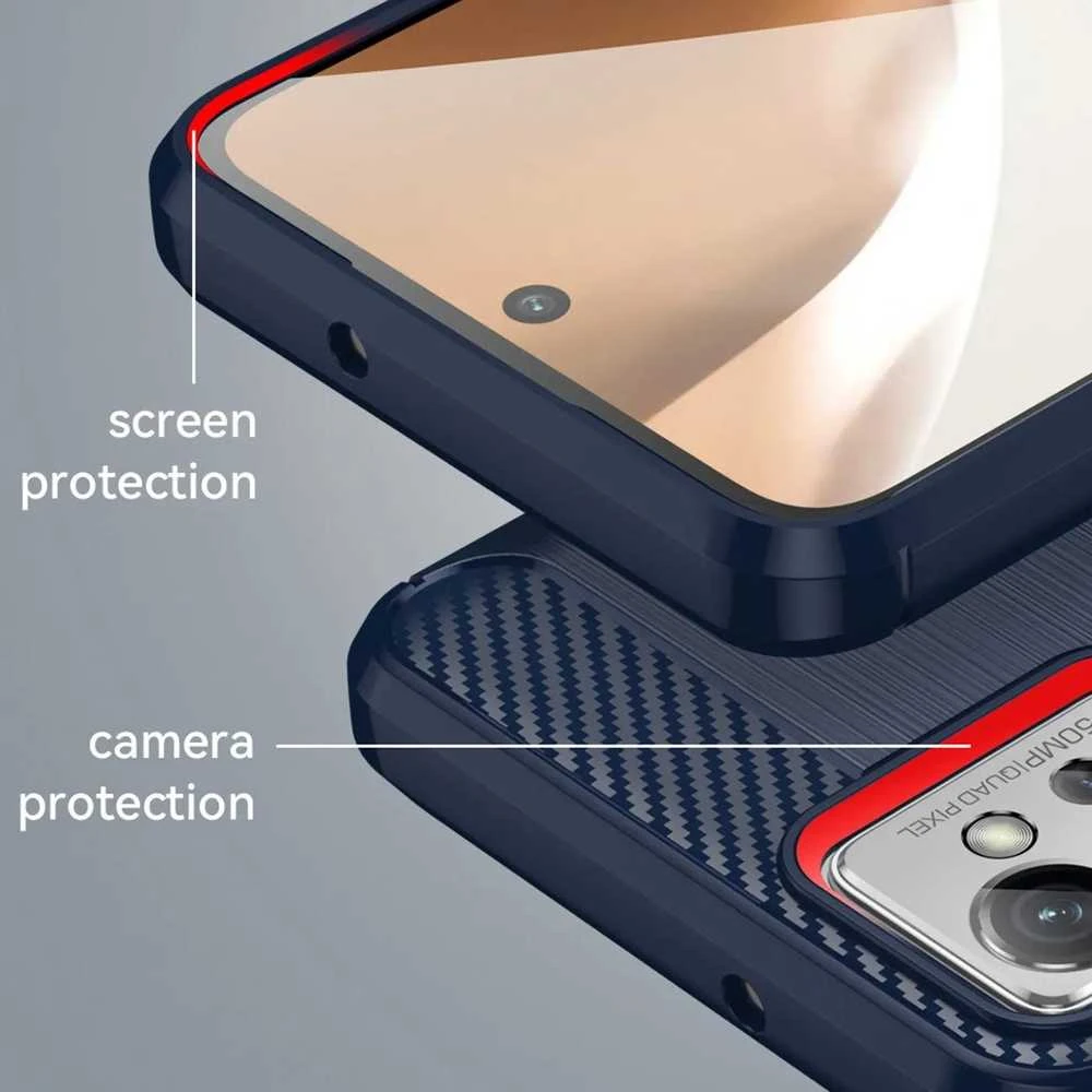 Hurtel Carbon dėklas skirtas Realme Narzo 50 5G, juodas
