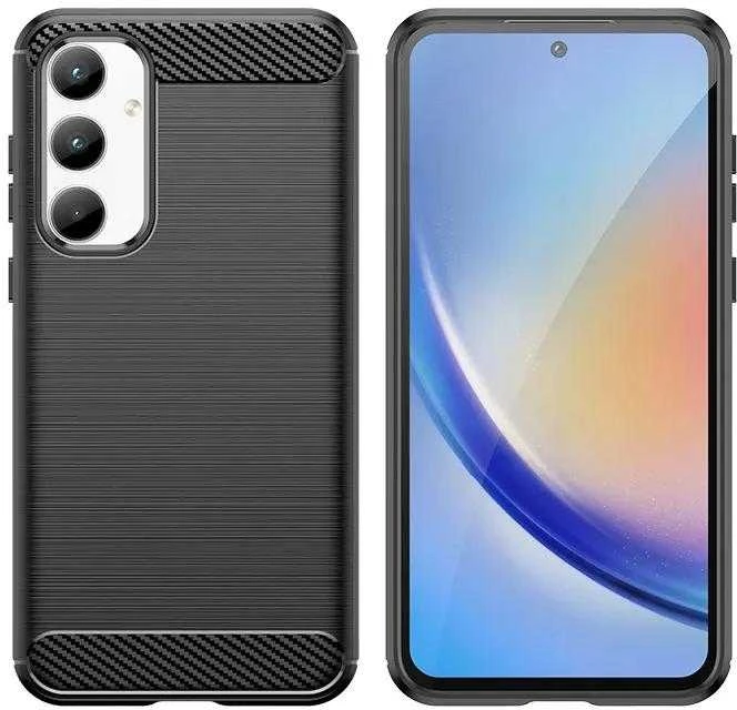 Hurtel Carbon Samsung Galaxy A35 – dėklas telefonui juodos spalvos