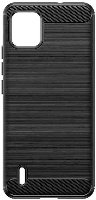 Hurtel Carbon silikoninis dėklas skirtas Nokia C110 – juodos spalvos