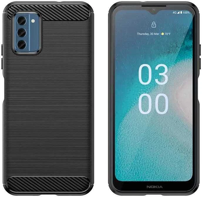 Hurtel Carbon Silikoninis Nokia C300 – dėklas telefonui juodos spalvos