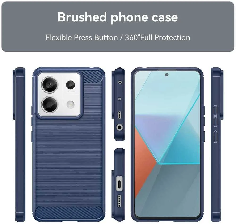 Hurtel Carbon Xiaomi Redmi Note 13 Pro – dėklas telefonui mėlynos spalvos