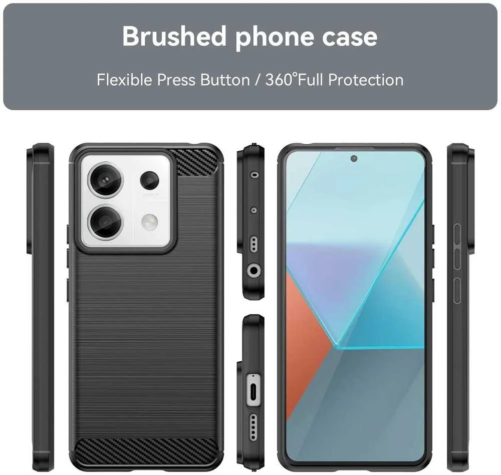 Hurtel Carbon Xiaomi Redmi Note 13 Pro – dėklas telefonui juodos spalvos