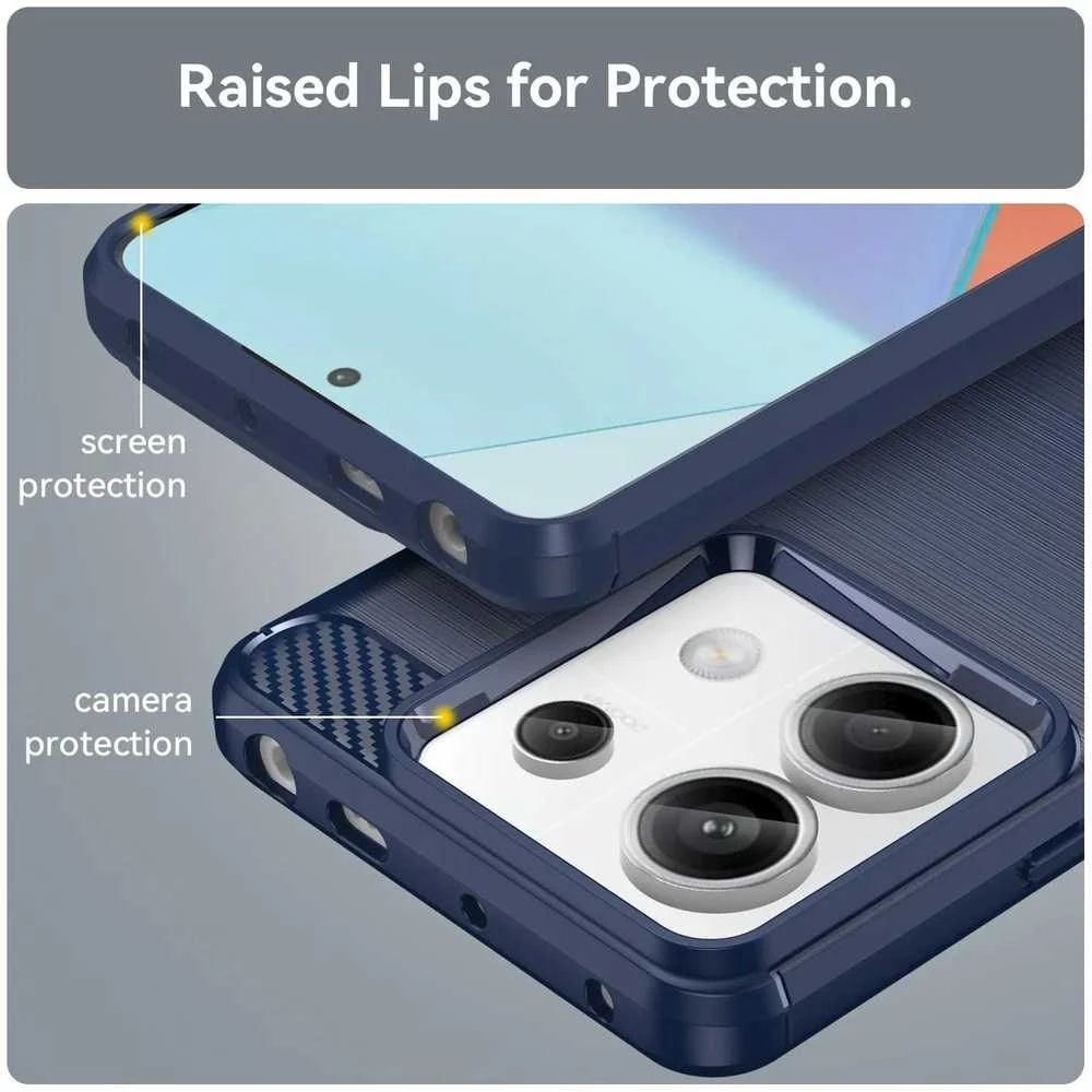Hurtel Carbon Xiaomi Redmi Note 13 Pro – dėklas telefonui mėlynos spalvos