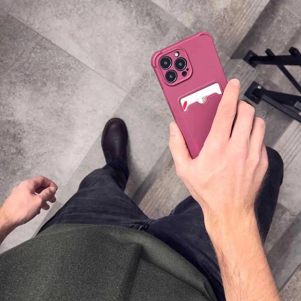 Hurtel Card Armor dėklas skirtas Xiaomi Redmi Note 10 / Redmi Note 10S, rožinis