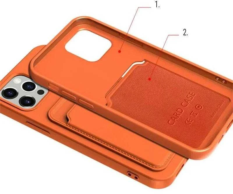 Hurtel Card silikoninis dėklas skirtas Samsung Galaxy A42 5G, baltas