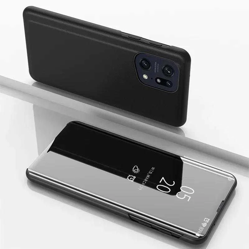Hurtel Clear View dėklas skirtas Oppo Find X5 Pro, juodas