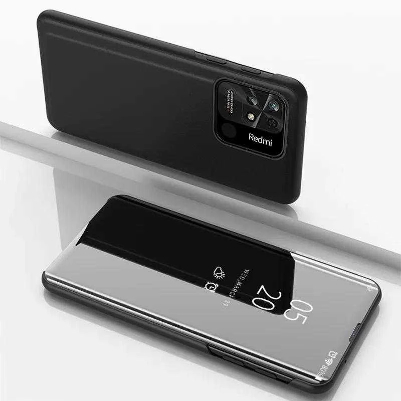 Hurtel Clear View dėklas skirtas Xiaomi Redmi 10C, juodas