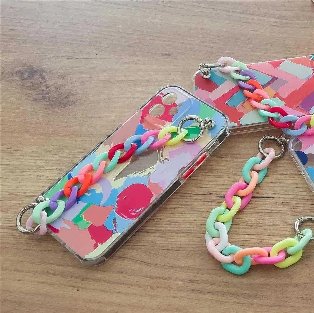 Hurtel Spalvotas elastingas dėklas su grandinėlės pakabuku, skirtas Xiaomi Redmi Note 10 / Redmi Note 10S