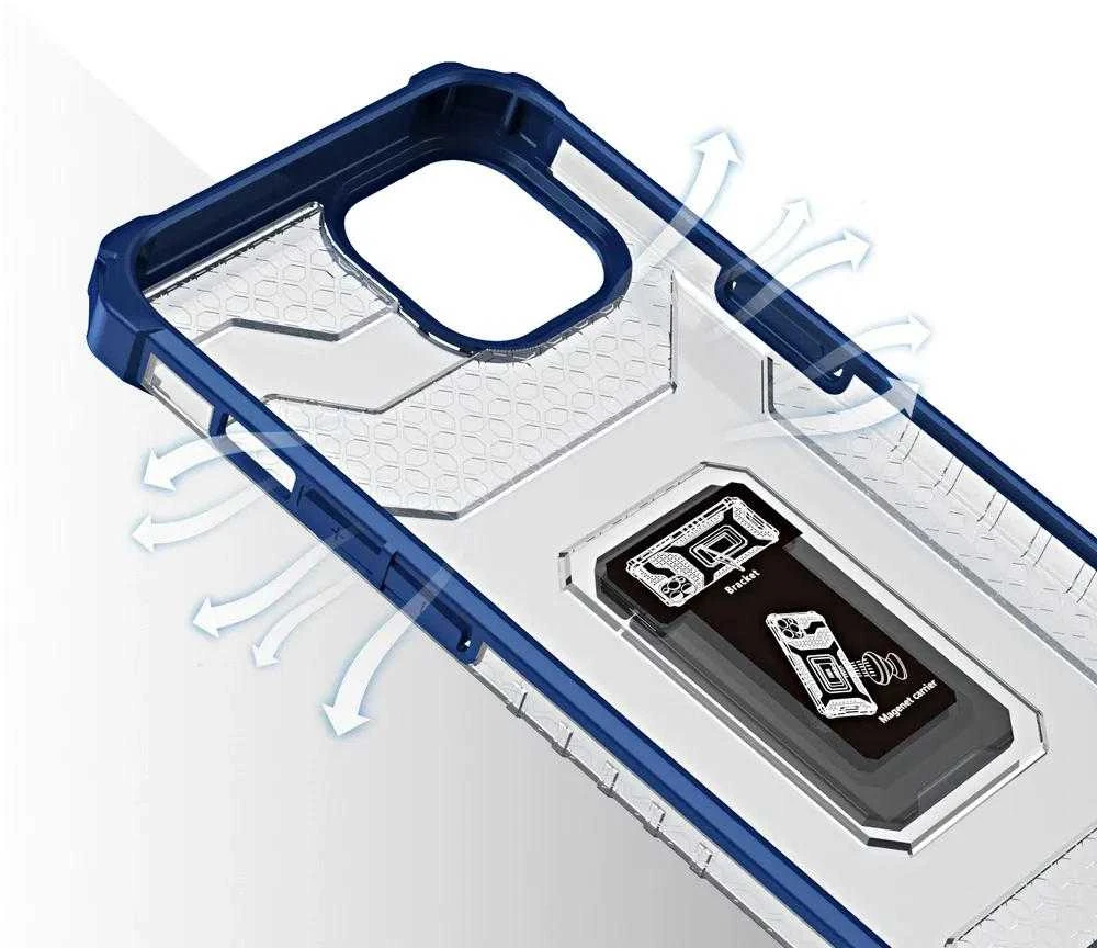Hurtel Crystal Ring dėklas skirtas iPhone 13 mini, mėlynas