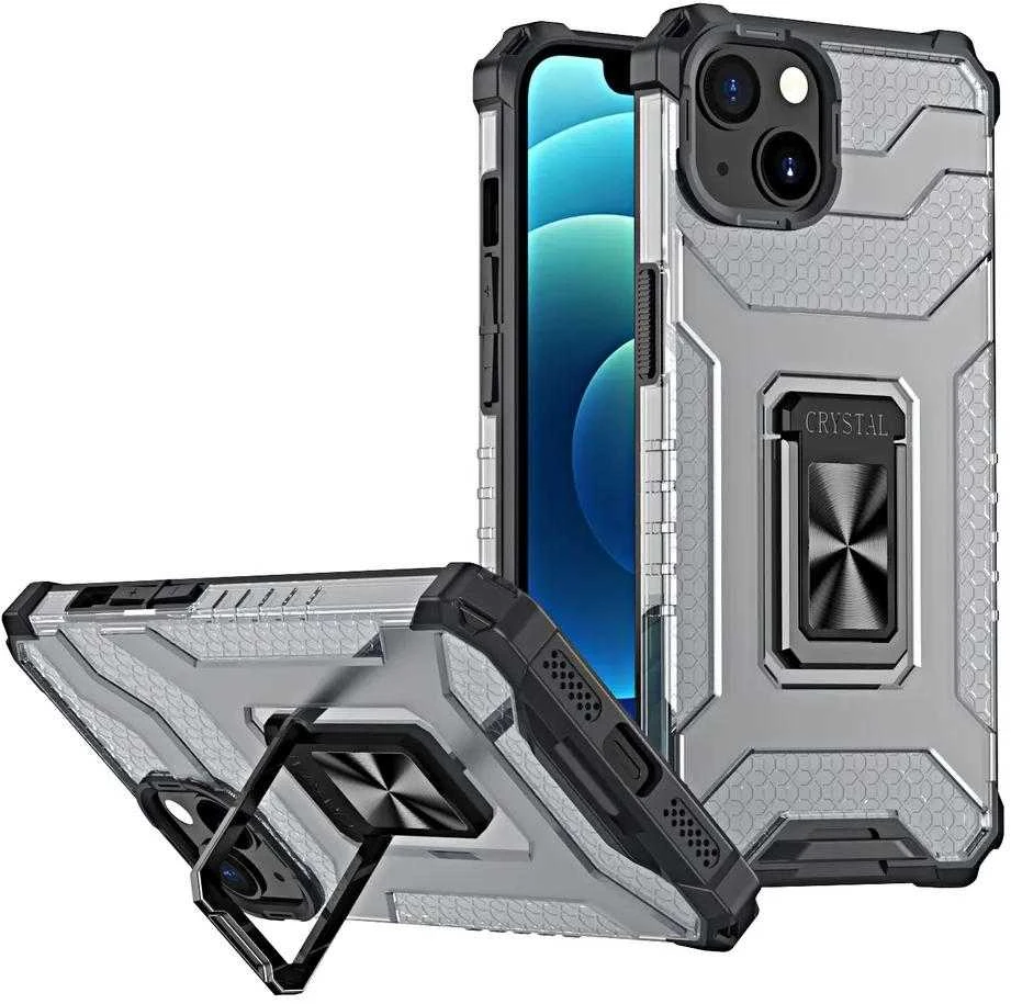 Hurtel Crystal Ring dėklas skirtas iPhone 13 mini, juodas
