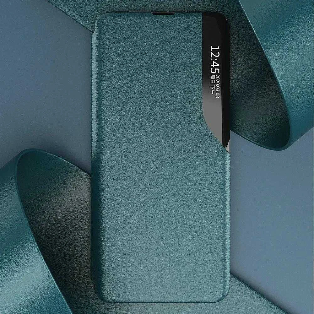 Hurtel Eco Leather View dėklas skirtas Samsung Galaxy A22 4G, oranžinis