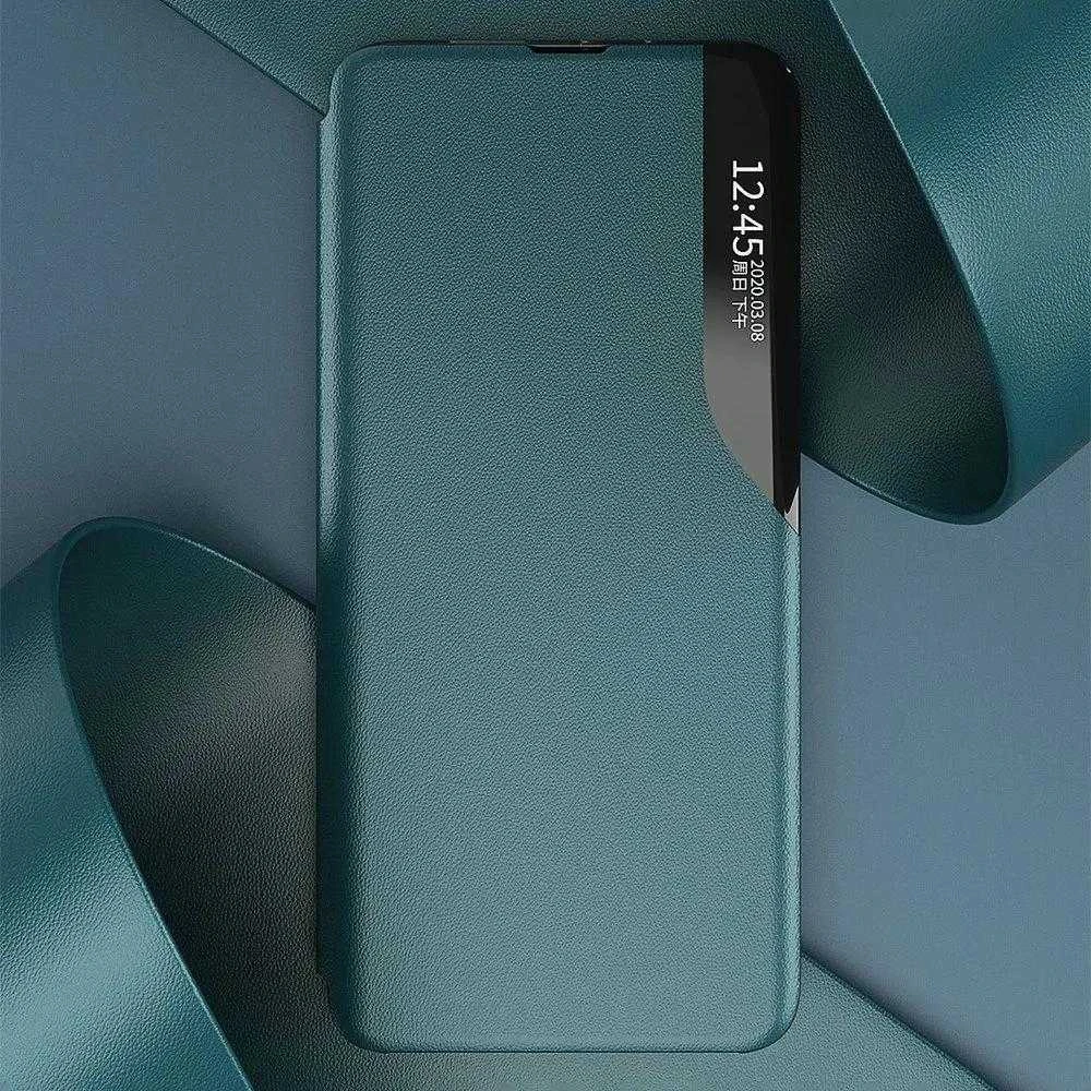 Hurtel Eco Leather View dėklas skirtas Xiaomi Redmi K40 Pro+ / K40 Pro / K40 / Poco F3, raudonas