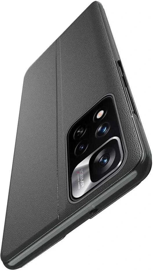 Hurtel Eco Leather View Elegant Flip su stoveliu Poco M4 Pro 5G dėklas telefonui mėlynos spalvos