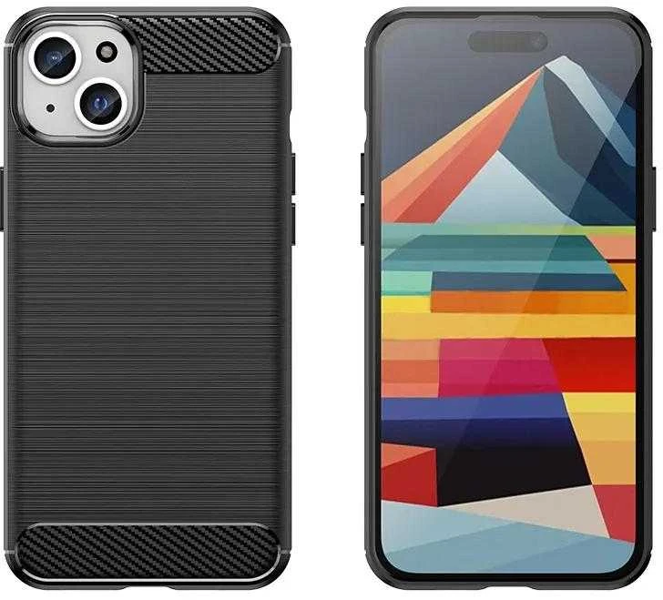 Hurtel Flexible carbon pattern case Apple iPhone 15 Plus Carbon dėklas – dėklas telefonui juodos spalvos