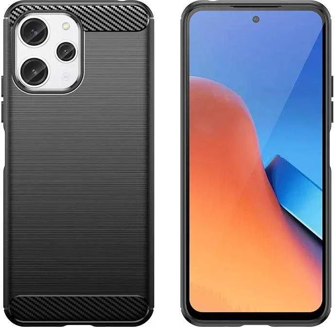 Hurtel Flexible carbon pattern case Xiaomi Redmi 12 Carbon dėklas – dėklas telefonui juodos spalvos