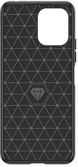 Hurtel Flexible carbon pattern case Xiaomi Redmi 12 Carbon dėklas – dėklas telefonui juodos spalvos