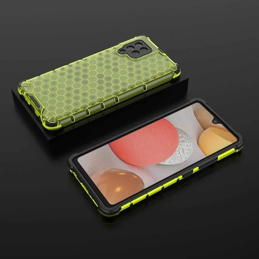 Hurtel Honeycomb dėklas skirtas Samsung Galaxy A42 5G, žalias
