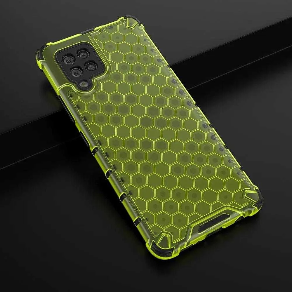 Hurtel Honeycomb dėklas skirtas Samsung Galaxy A42 5G, žalias