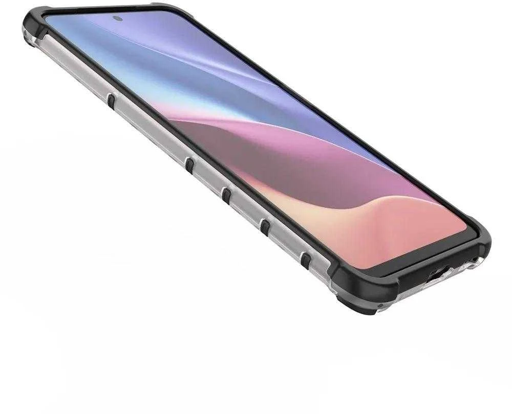 Hurtel Honeycomb dėklas skirtas Xiaomi Redmi K40 Pro+ / K40 Pro / K40 / Poco F3, skaidrus