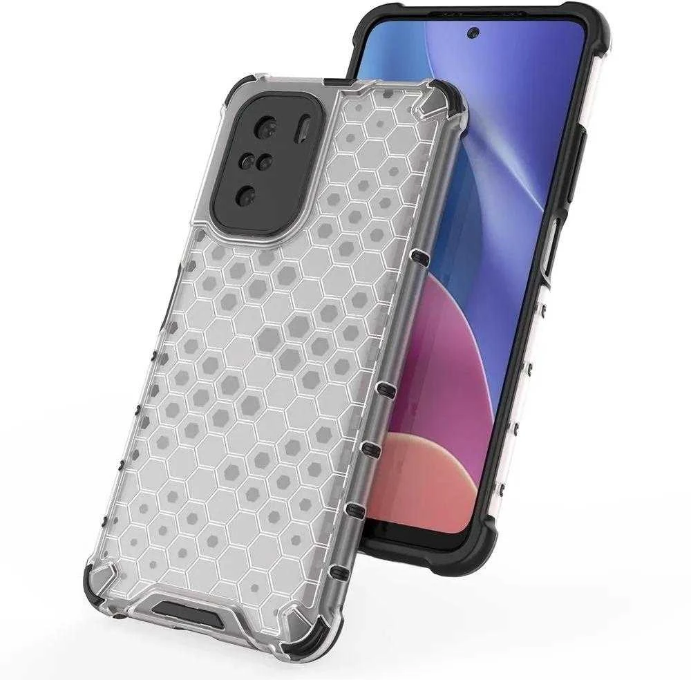 Hurtel Honeycomb dėklas skirtas Xiaomi Redmi K40 Pro+ / K40 Pro / K40 / Poco F3, mėlynas