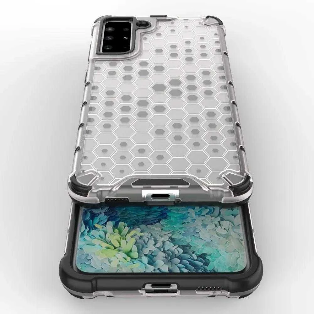Hurtel Honeycomb dėklas skirtas Samsung Galaxy S22 + (S22 Plus), mėlynas