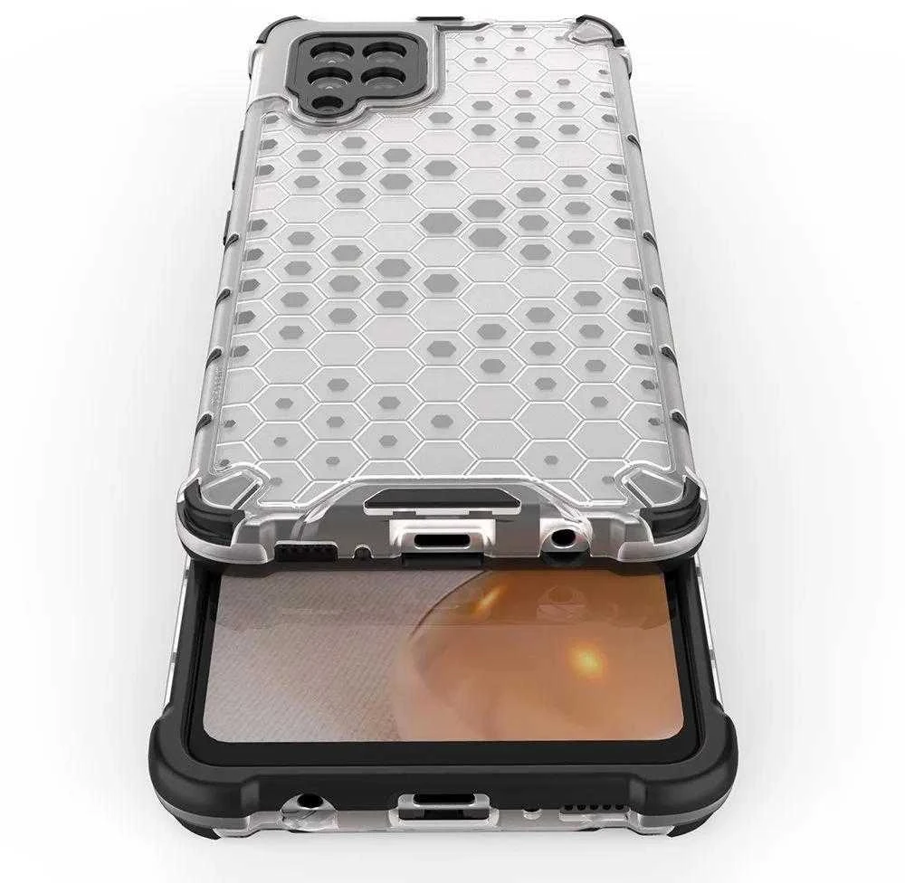 Hurtel Honeycomb dėklas skirtas Samsung Galaxy A42 5G, skaidrus