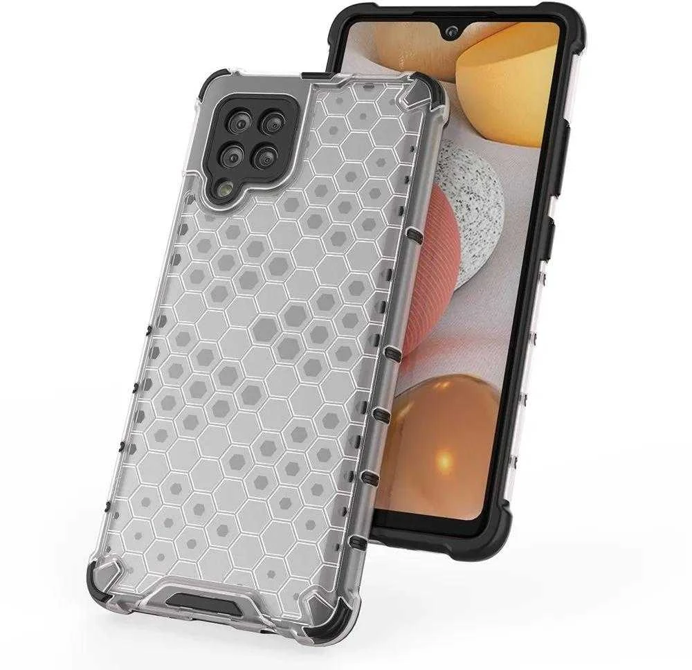 Hurtel Honeycomb dėklas skirtas Samsung Galaxy A42 5G, skaidrus
