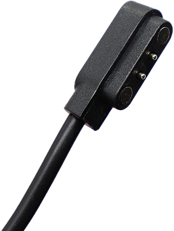 „Hurtel HUL-01“ magnetinis įkroviklis, 2 kontaktų, 2,8 mm, skirtas 60 cm išmaniesiems laikrodžiams – Juodas