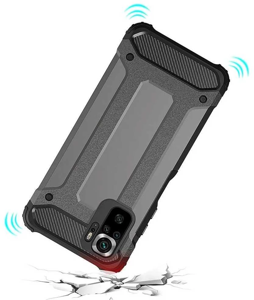 Hurtel Hybrid Armor šarvuotas hibridinis dėklas Xiaomi Redmi Note 11 Pro+ 5G (China) / 11 Pro 5G (China) / Mi11i HyperCharge / Poco X4 NFC 5G dėklas telefonui juodos spalvos