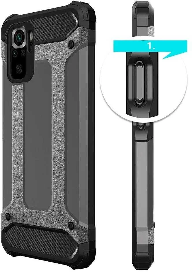 Hurtel Hybrid Armor šarvuotas hibridinis dėklas Xiaomi Redmi Note 11 Pro+ 5G (China) / 11 Pro 5G (China) / Mi11i HyperCharge / Poco X4 NFC 5G dėklas telefonui juodos spalvos