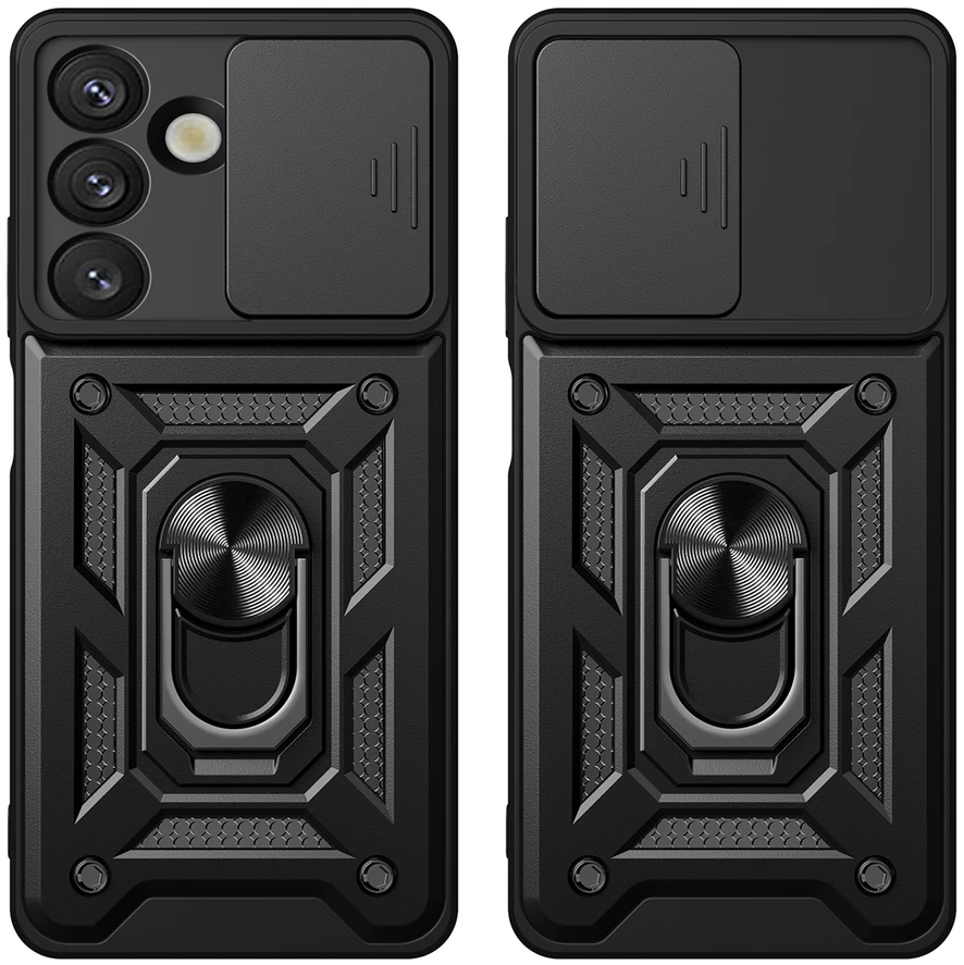 „Hurtel Hybrid Armor Camshield“ dėklas, skirtas „Sasung Galaxy S26 Plus“ - Juodas